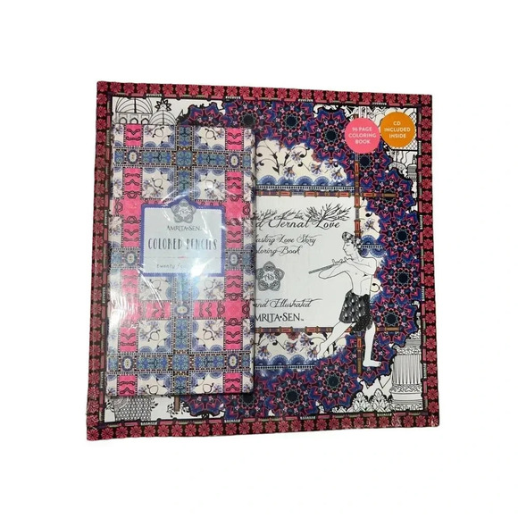 Unbranded Other - Amrita Sen Galison SET coloring book & pencils CD eternal love pottery barn gift
